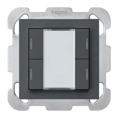 UP-Taster kallysto B KNX 4× RGB LED s/e-link anthrazit 