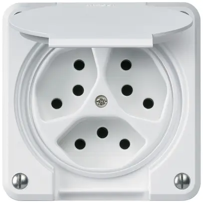 Presa INC robusto 3×tipo 13 bianco per combinazione 