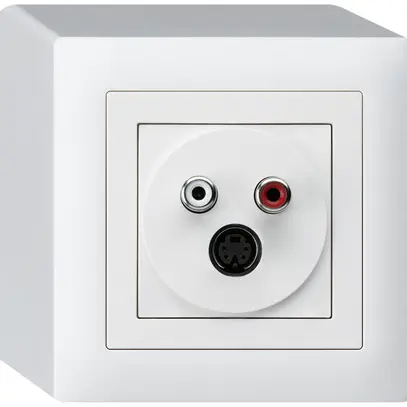 AP-Anschlussdose kallysto S-Video +Audio RCA weiss 