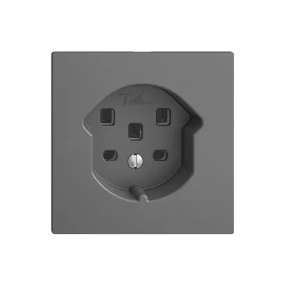 Presa EDIZIOdue T25 16A grigio scuro, con morsetti innest. 