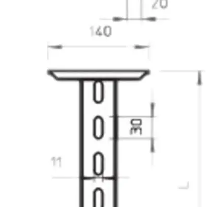 Support pour plafond Bettermann 1200mm inoxydable 