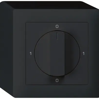Interruttore rotativo AP kallysto 0/1L nero con manopola 