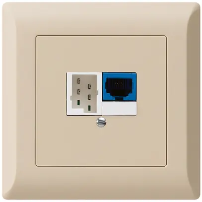 Boîte ENC DSL kallysto.line 1×RJ45/1×T+T beige 