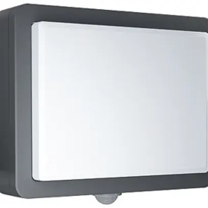 Applique LED ESYLUX ALVA avec senseur 621lm IP65, anthracite 