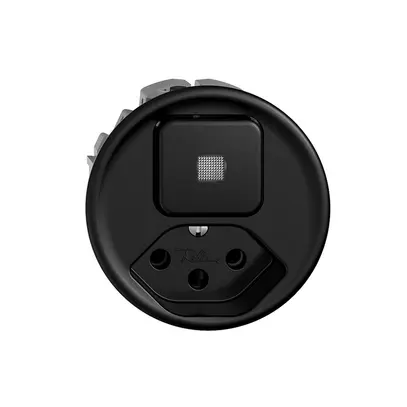 Combinazione lum.A-R/1L+T13 STANDARDdue nero, con lente, LED giallo 