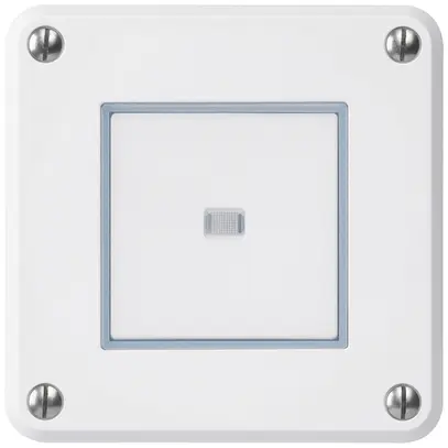 Contatto pulsante INC robusto IP55 2P bianco illuminato 