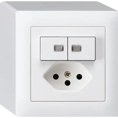 Combinazione luminosa AP 2×AR/1L+T13 bianco kallysto 2 lenti 