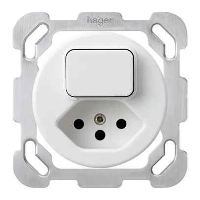 Inserto per combinazione INC I basico A-R/1L+tipo 13 bianco placca di fissaggio 