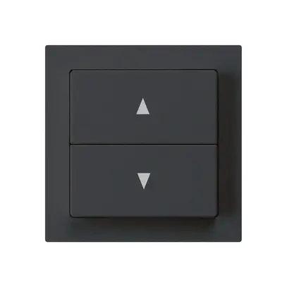 Kit frontal kallysto 60×60 noir pour interrupteur/contact pour stores double 