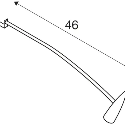 Lampada display SLV DISPLAY ADL 50 GU10 50W 460mm bianco 