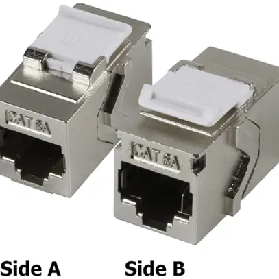 Modulo di accoppiamento H-LINE I RJ45/RJ45 cat.6A/s Keystone, argento 