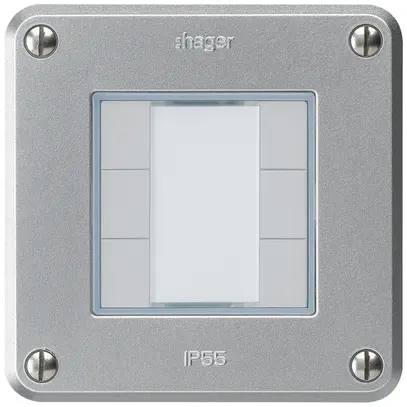 Tasto INC robusto C KNX 6× alluminio s/e-link 
