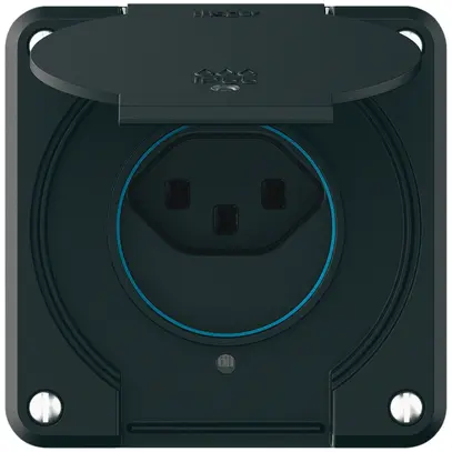 Prise ENC robusto 1×type 23 lumineux IP55 noir 