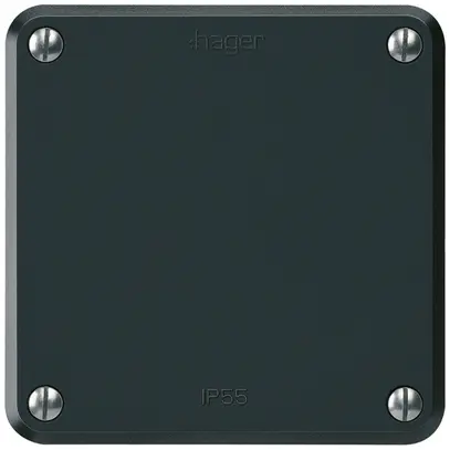 Obturateur ENC robusto IP55 noir avec plaque de montage 