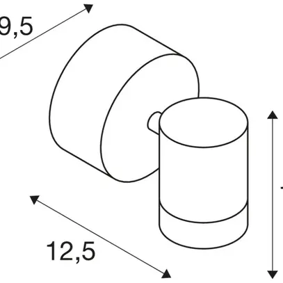 LED-Wandleuchte SLV HELIA, 8W 450lm 3000K IP55 anthrazit 