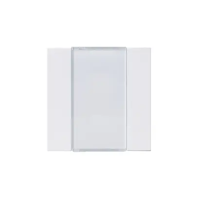 Faccia pulsante Hager basico KNX doppio bianco 45×45mm 