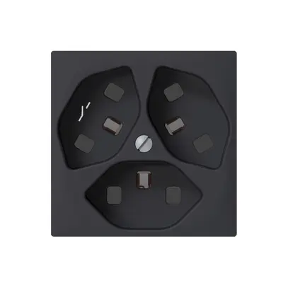 Prise SIDUS 3×T23/1 anthracite avec shutter 