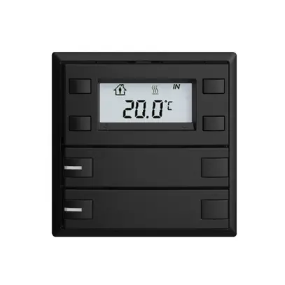 Pulsante RTH INC KNX 2×EDIZIOdue F nero, con LED RGB 