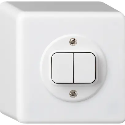 Interruttore AP basico 3/1L+A-R/1L bianco 