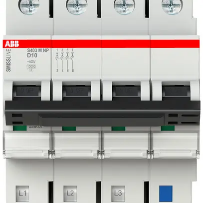 Disjoncteur SMISSLINE TP S 4×10A D 10kA NP 