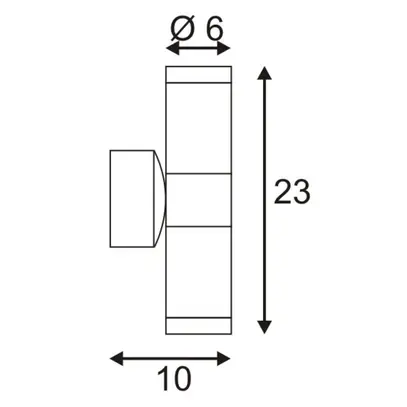 Lampada a muro SLV ASTINA OUT ESL, 2×GU10 11W IP44 bianco 