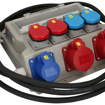 Distributore di corrente MH 2×T23 2×T25 1×CEE16A 3L 2×CEE16A 5L 1×FI 4.5m CEE16 
