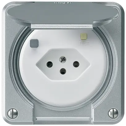 Presa FI robusto A T13 30mA alluminio, con shutter 