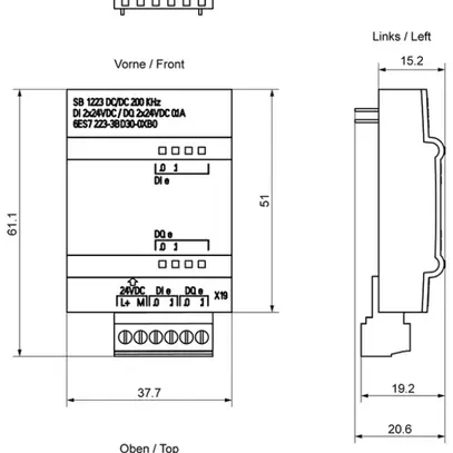 Modulo ingr./usci. PLC Siemens SIMATIC S7-1200 SB 1223 DI 2×24V, DO 2×24V 200kHz 