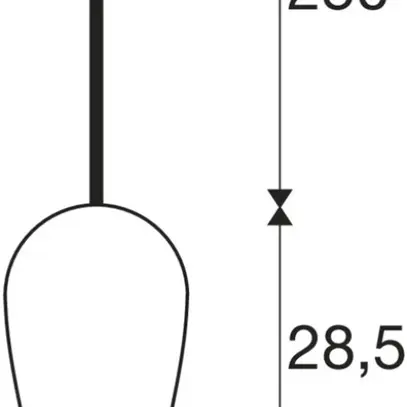 Lampada sospesa SLV PANTILO OVAL E27 15W REG diretto oro 