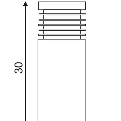 Lampadaire SLV VAP SLIM 30, E27 20W IP44 acier fin brossé 