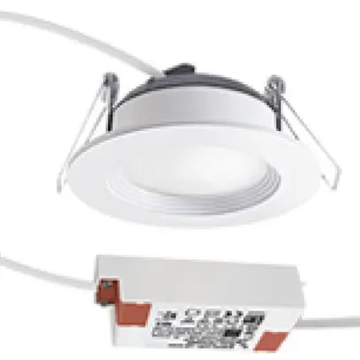 Downlight LED ESYLUX ELSA-2 Ø98 ON/OFF 5W 3000K, 500lm, blanc 