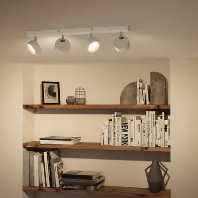 Spot LED Philips Bracia 22W 2200lm 2700K 110° 600×80.5mm bianco 4×Spot 