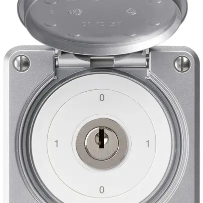 Interruttore a chiave INC robusto IP55 con copertura S0/2P alluminio 