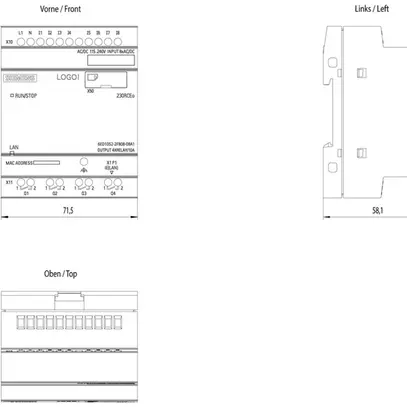 Modulo logico PLC Siemens LOGO!8.3 230RCEO, 8ED/4UD 
