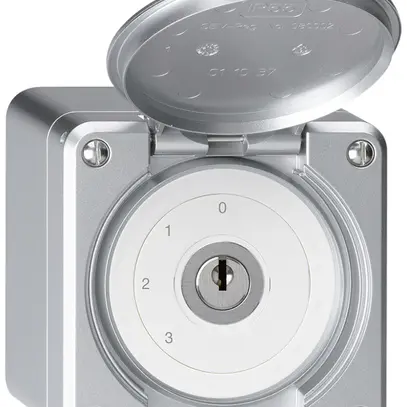 Interruttore a chiave con copertura AP robusto IP55 S5/1P alluminio 