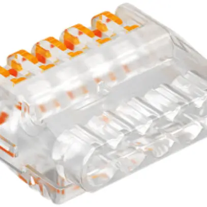 Borne de connexion Bettermann 5P 0.2…2.5mm² avec leviers de commande transparent 
