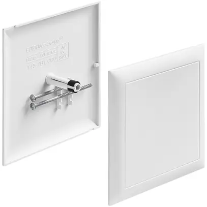 Steckdeckel HSB zu Abzweigdose Design EDIZIOdue 130×130mm weiss halogenfrei 