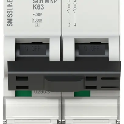 Disjoncteur SMISSLINE TP S 2×63A K 10kA NP 
