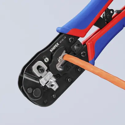Pinza di serraggio KNIPEX per connettori modulari tipo Western RJ45 191×70×20mm 
