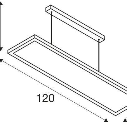Luminaire suspendu LED SLV WORKLIGHT 57W 5000lm 840 DALI 1.2m argent 