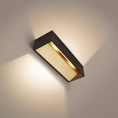 Applique LED SLV LOGS IN L 17W 1100lm 3000K 300×100×70mm noir/or 