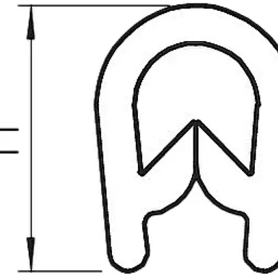Kantenschutzprofil Bettermann für Kanten 1…2mm, PVC, grauweiss RAL 9002 