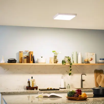 Downlight LED AP Philips Slim Surface 20W 2000lm 827 110° 285×285mm blanc 