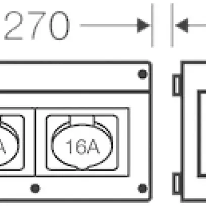 Embase Hensel avec prise CEE 16A 400V 