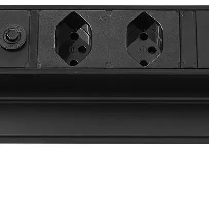 Tischsteckdosenleiste ALU DESK 2×T13/1×USB-A/1×USB-C, Td3×1.5mm² 1.5m, schwarz 