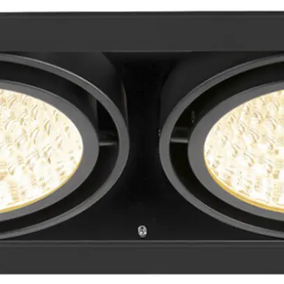 Downlight LED SLV KADUX 2×27W 3150lm 930 30° DALI 370×195mm noir 