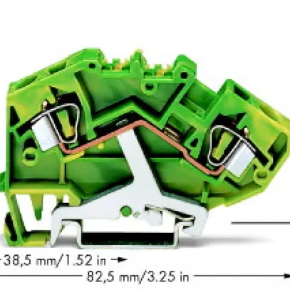Morsetto di protezione WAGO 6mm² verde/giallo 
