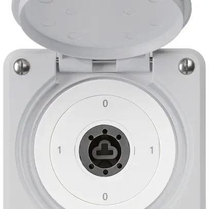 Interruttore a chiave INC robusto IP55 con copertura senza cilindro S0/3P grigio 