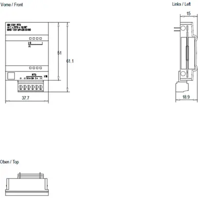 Modulo d'ingresso PLC Siemens SIMATIC S7-1200 SB 1231 AI 1×16bit RTD 