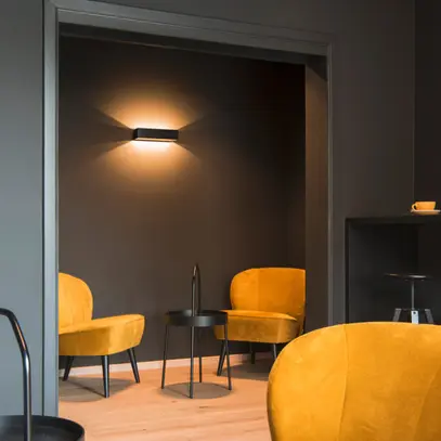 LED-Wandleuchte SLV LOGS IN L 19W 1100lm 2000…3000K 300×100×70mm schwarz/gold 